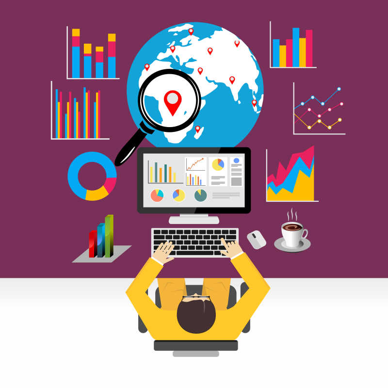 矢量的办公概念插画