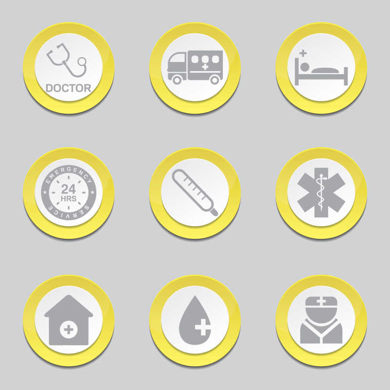 医院相关矢量图标设计