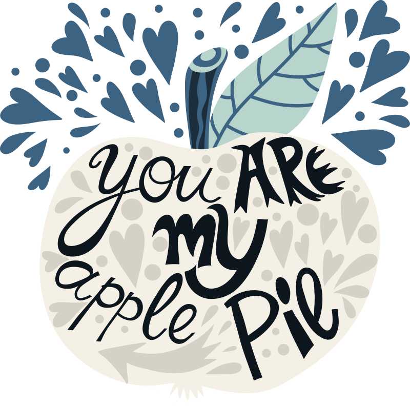 创意的白色苹果插画