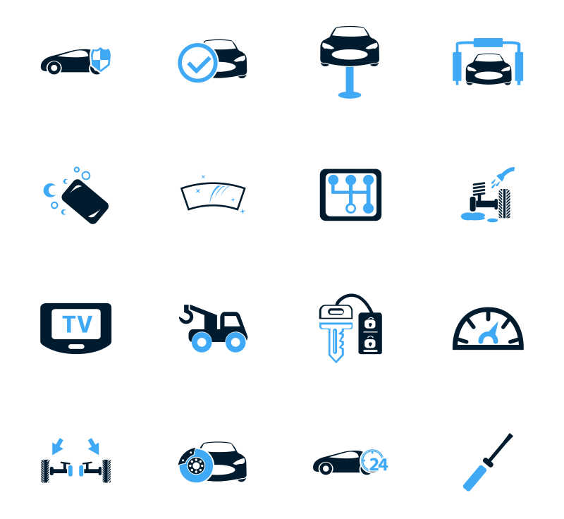 黑兰双色简易汽车矢量标识设计