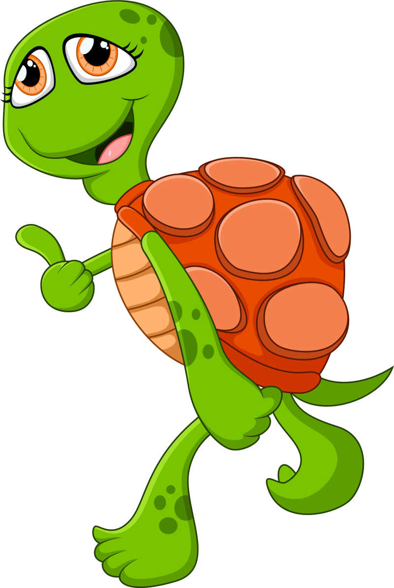 矢量的卡通海龟形象
