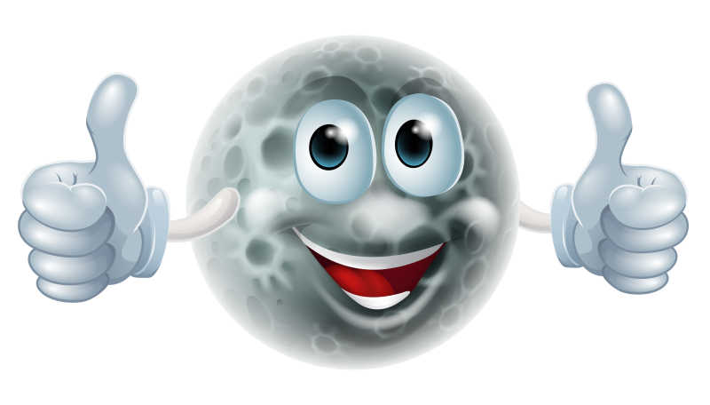 矢量月亮卡通人物