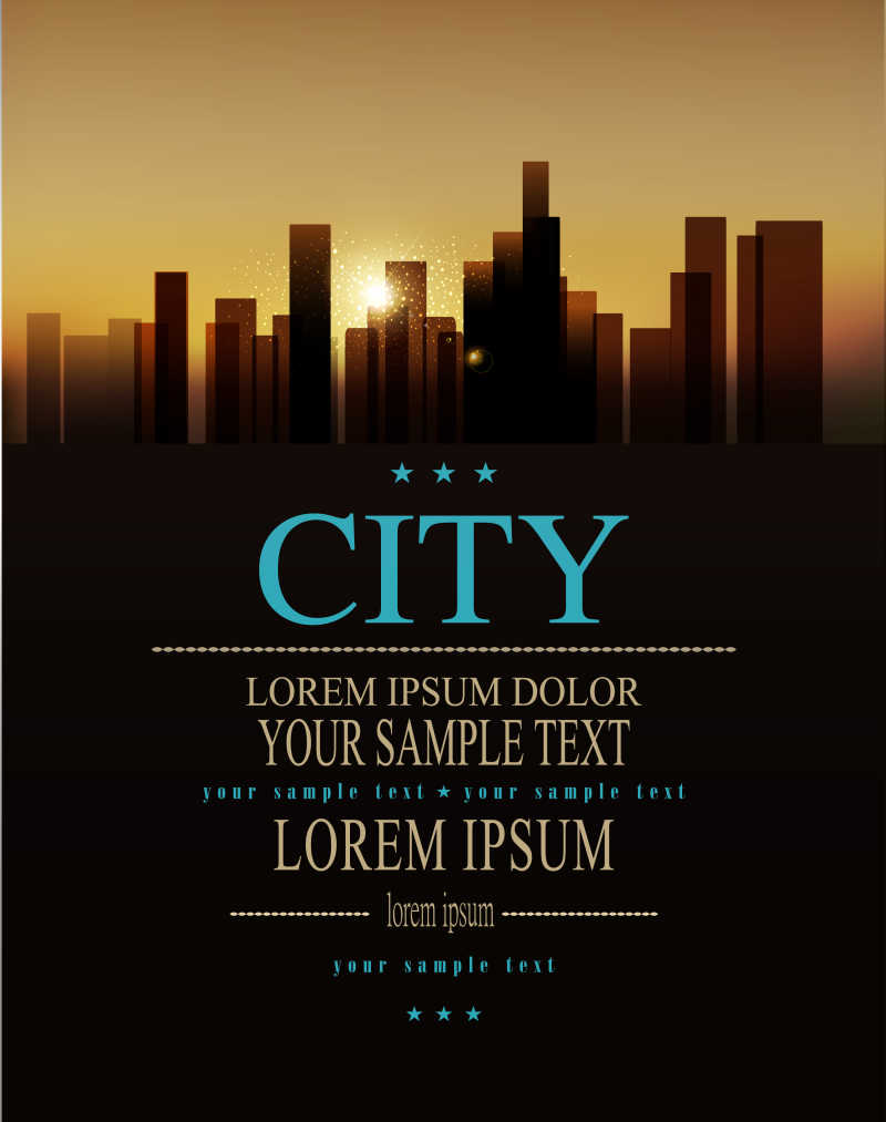 现代建筑矢量海报