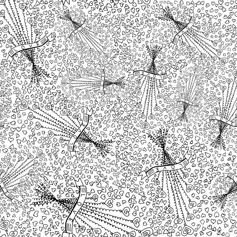 矢量抽象密集单词无缝纹理背景