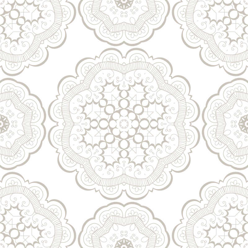 矢量无缝抽象手绘花纹纹理背景