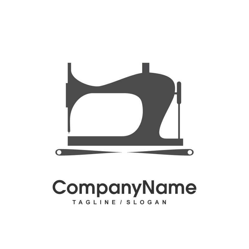 创意服装公司图标设计矢量插图