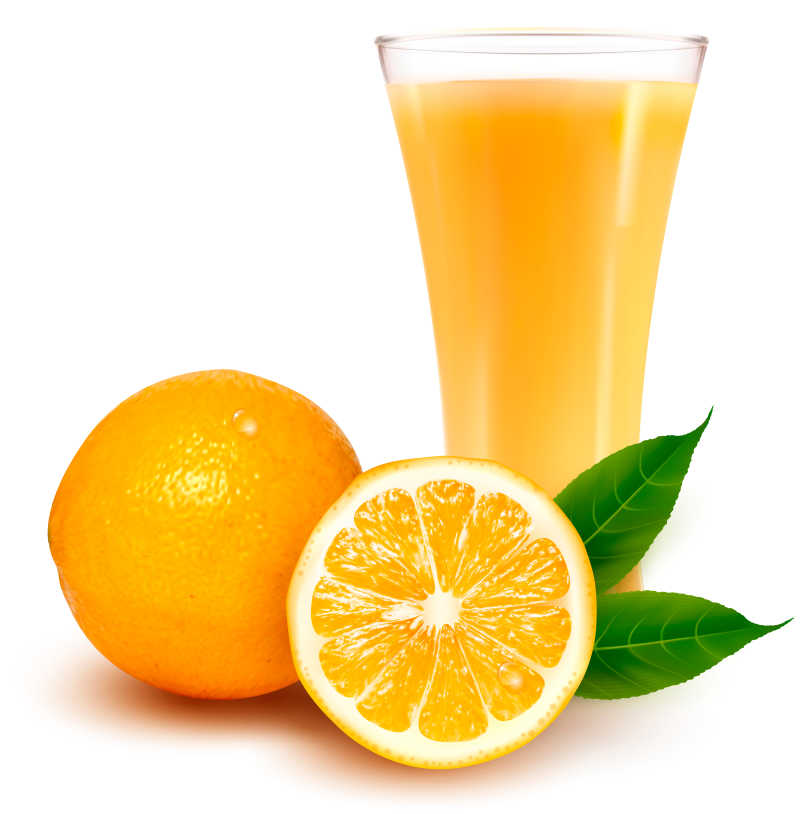 矢量柑橘类水果汁背景