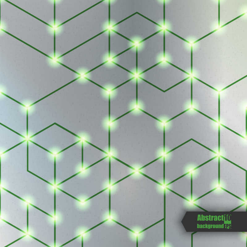 抽象发光线框矢量背景