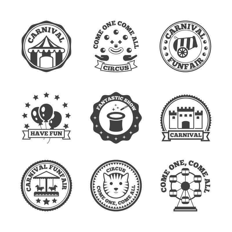 游乐场创意矢量图标设计