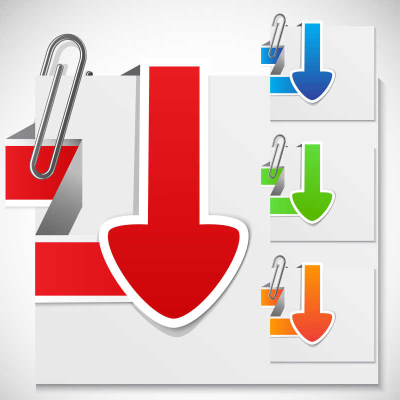 彩色的箭头矢量设计元素