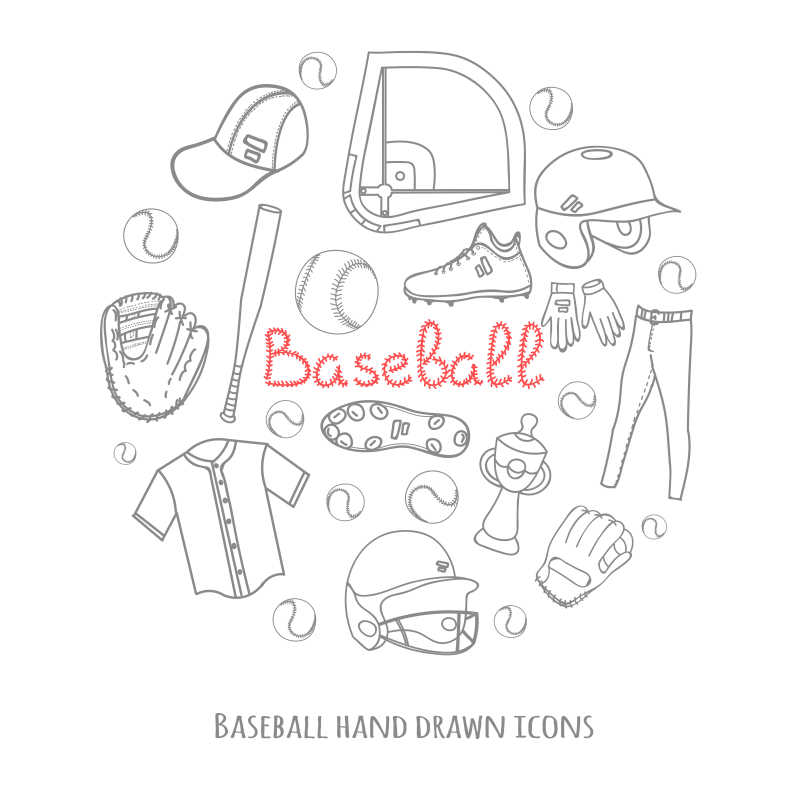 运动主题矢量涂鸦