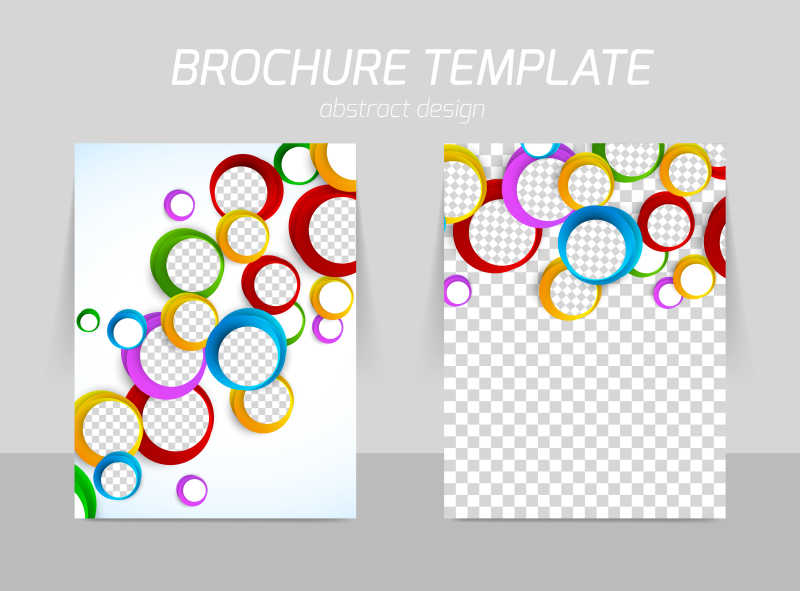 商业宣传彩色圈元素的矢量设计模板