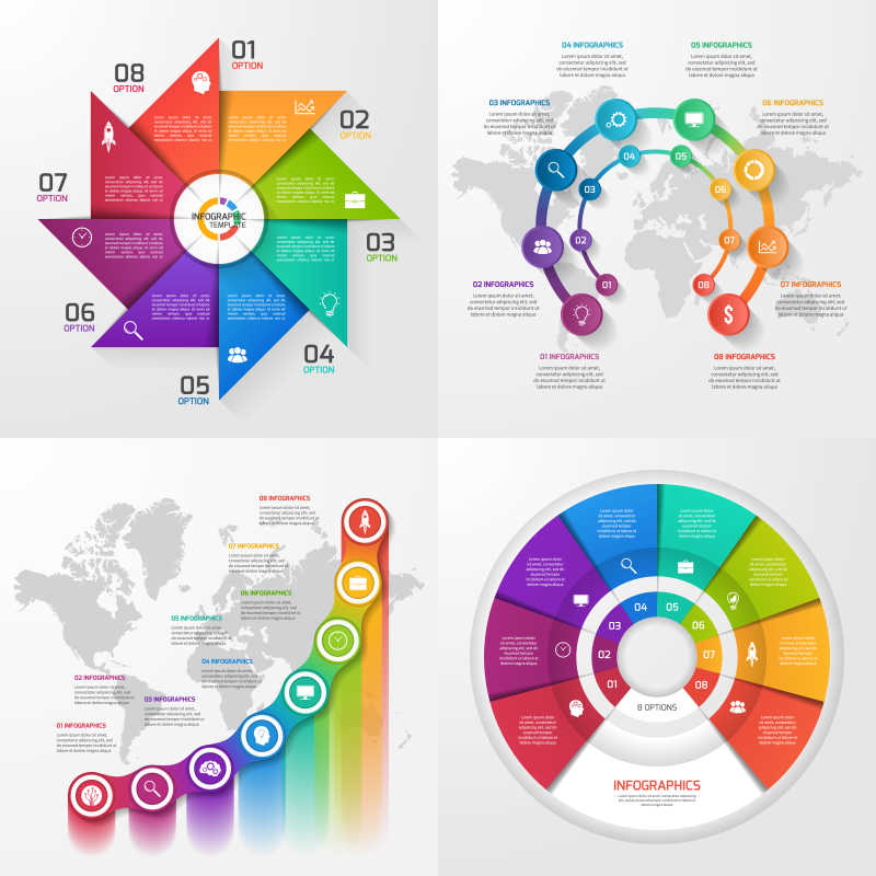 数据分析表矢量模板设计