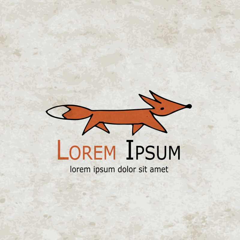 有趣的狐狸矢量插图设计