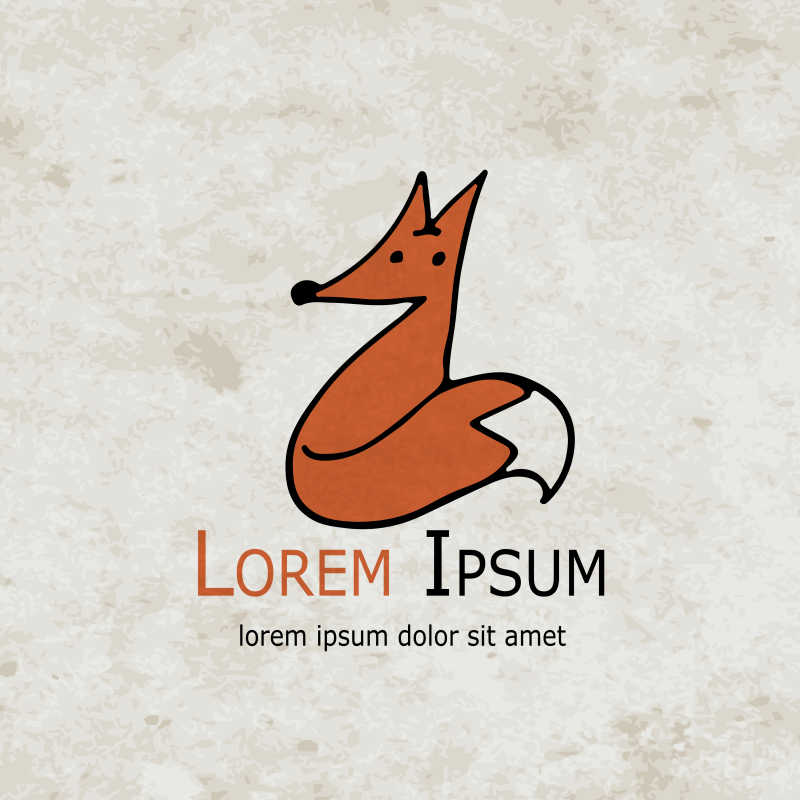 矢量趣味狐狸插图设计