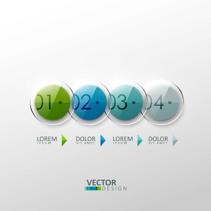 透明的信息图表矢量模板