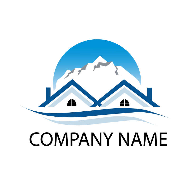 矢量房子标志的设计模板