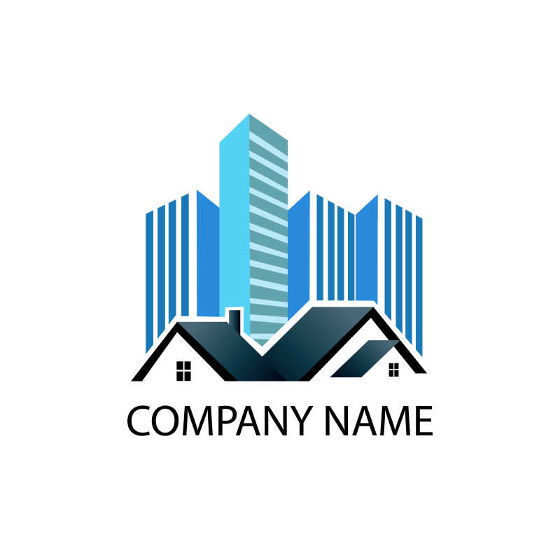 矢量住宅设计模板标志