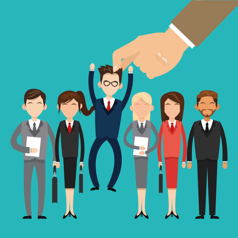 各种穿正装的人物矢量插图