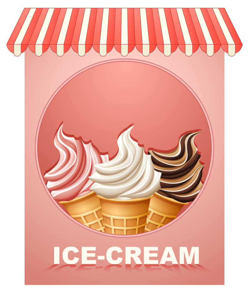 冰淇淋店的图标矢量图