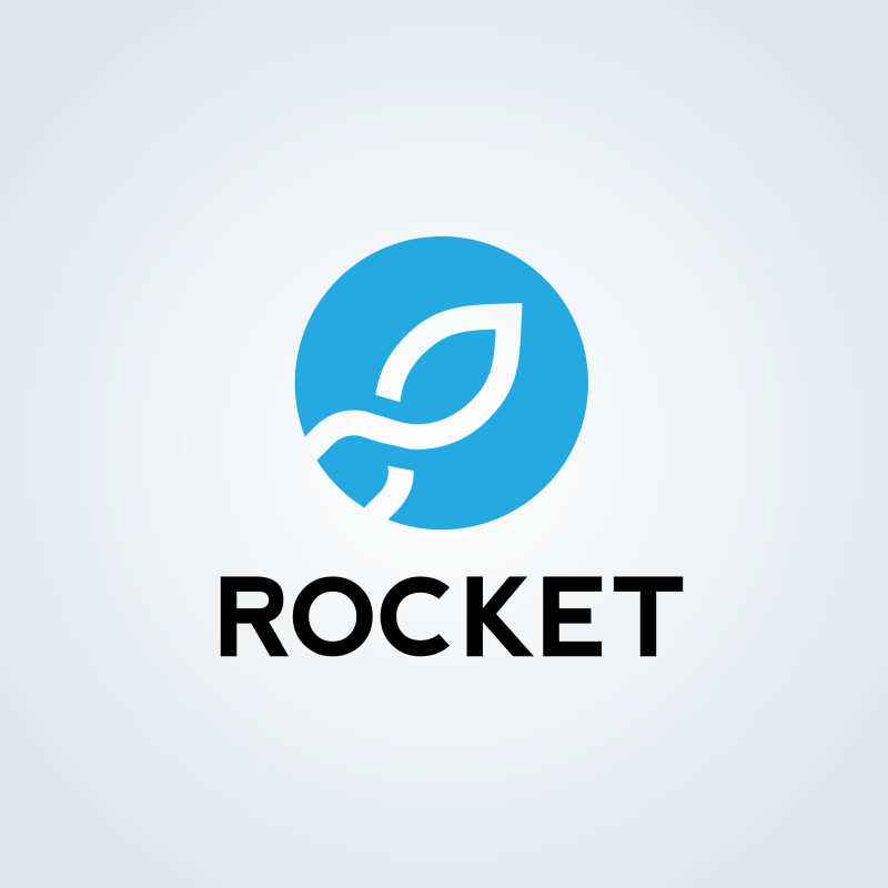 蓝色火箭矢量标识