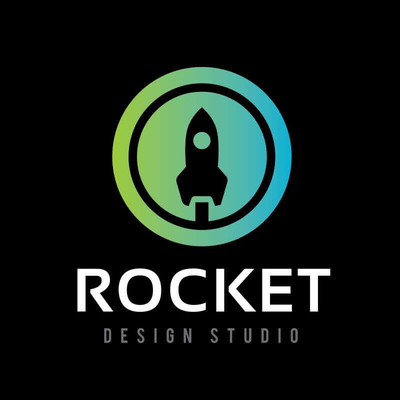 矢量火箭标志模板