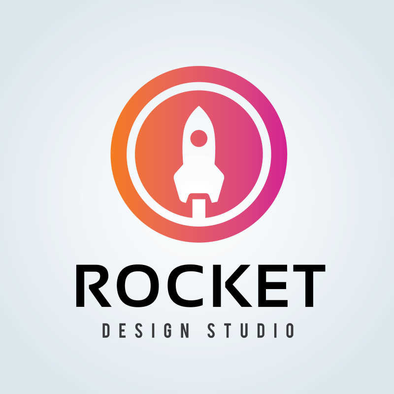 矢量的火箭商标