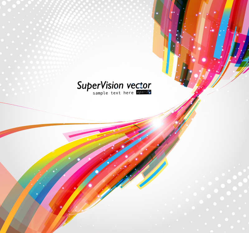 彩色的抽象条纹矢量背景