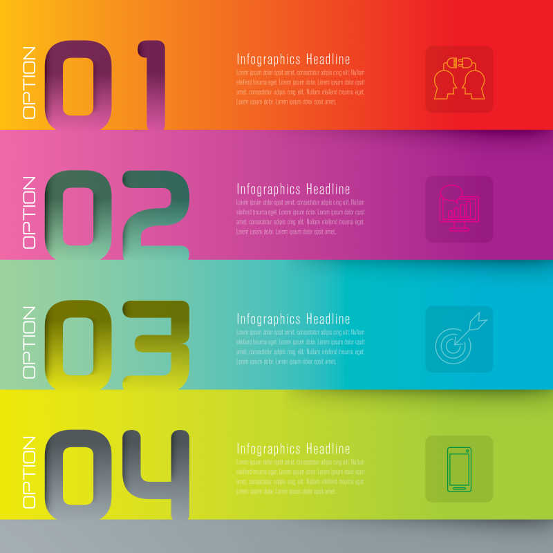 信息图形设计矢量模板