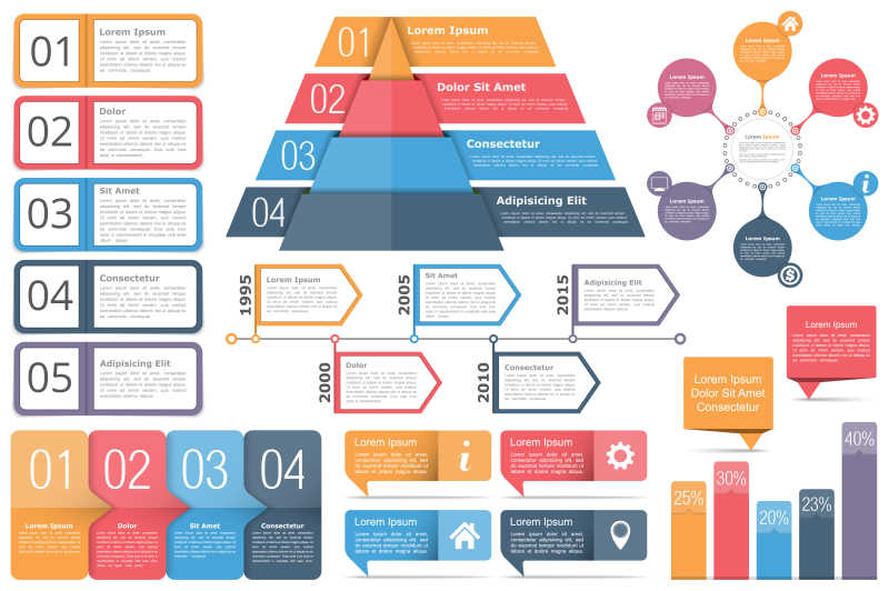 信息数据图矢量模板