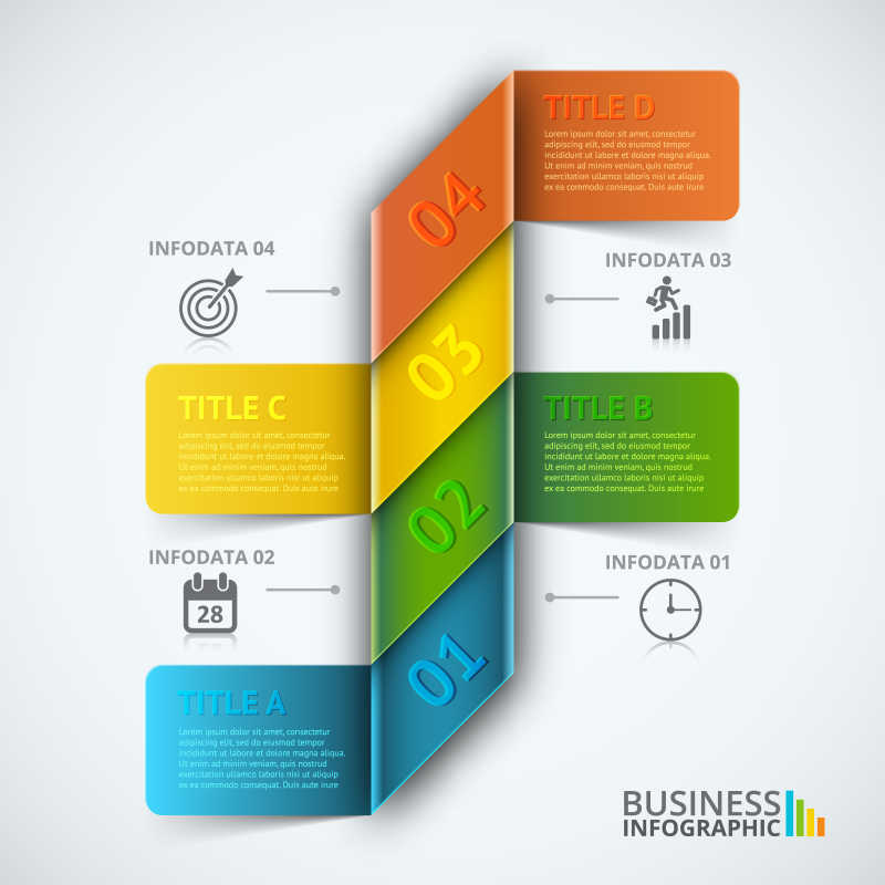 抽象信息图形矢量模板