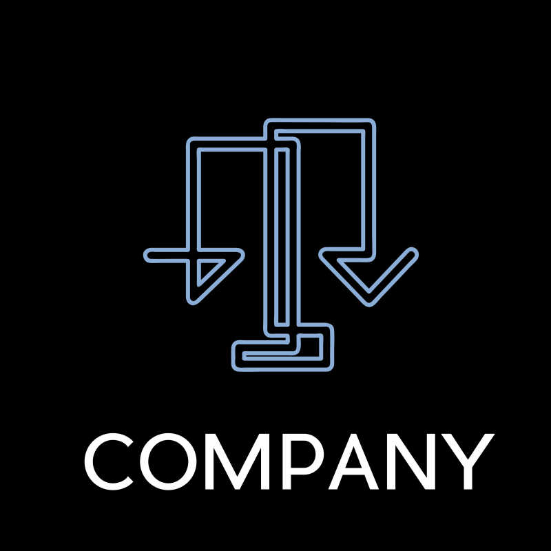 弯曲的线条形状矢量商标