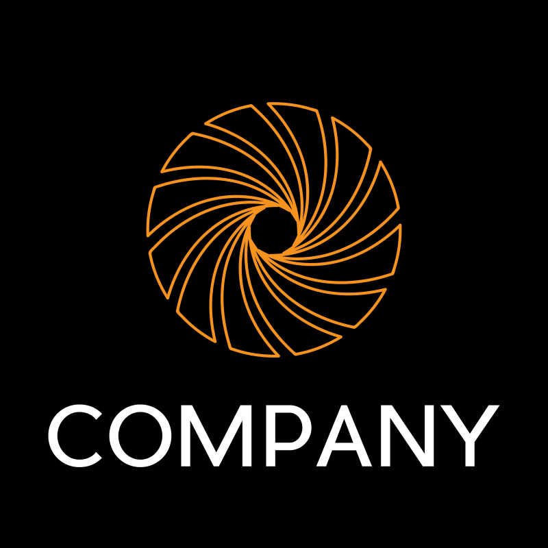 矢量的旋转形状商标