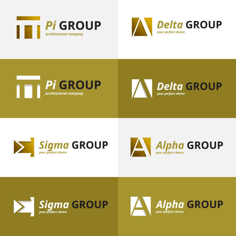 希腊字母标志矢量创意标志设计