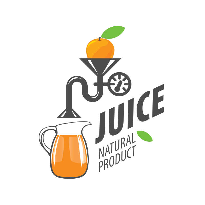 矢量新鲜果汁图标