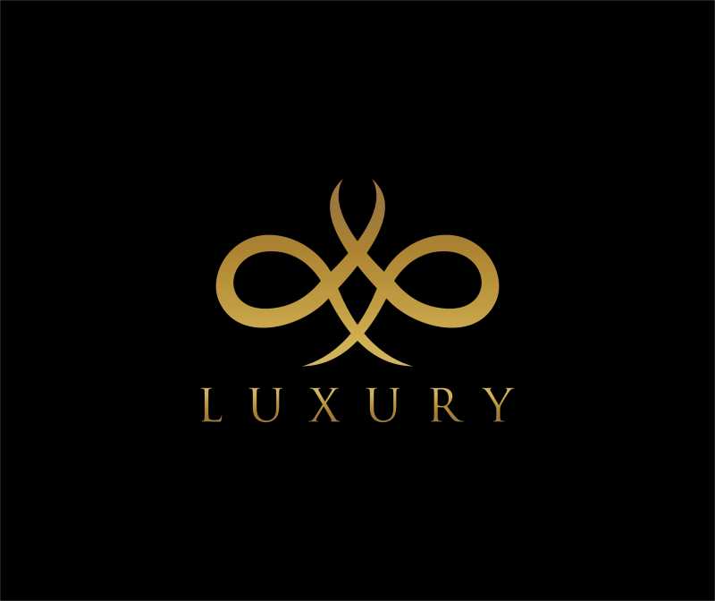 金色豪华标志矢量设计