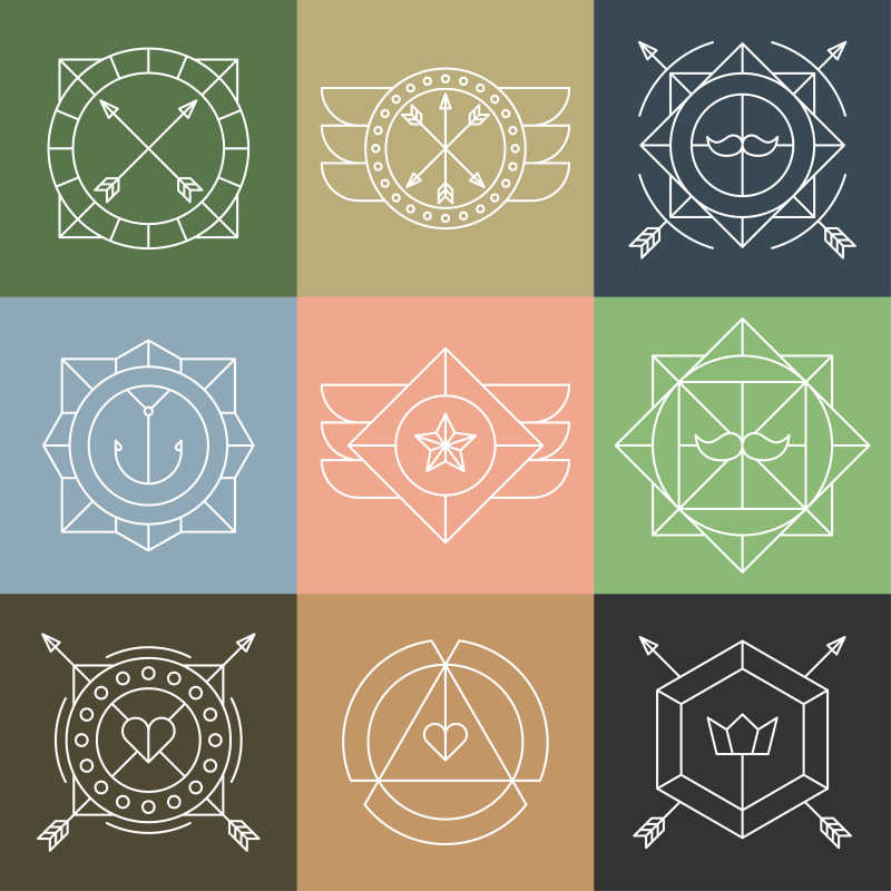 富有创意的矢量花纹