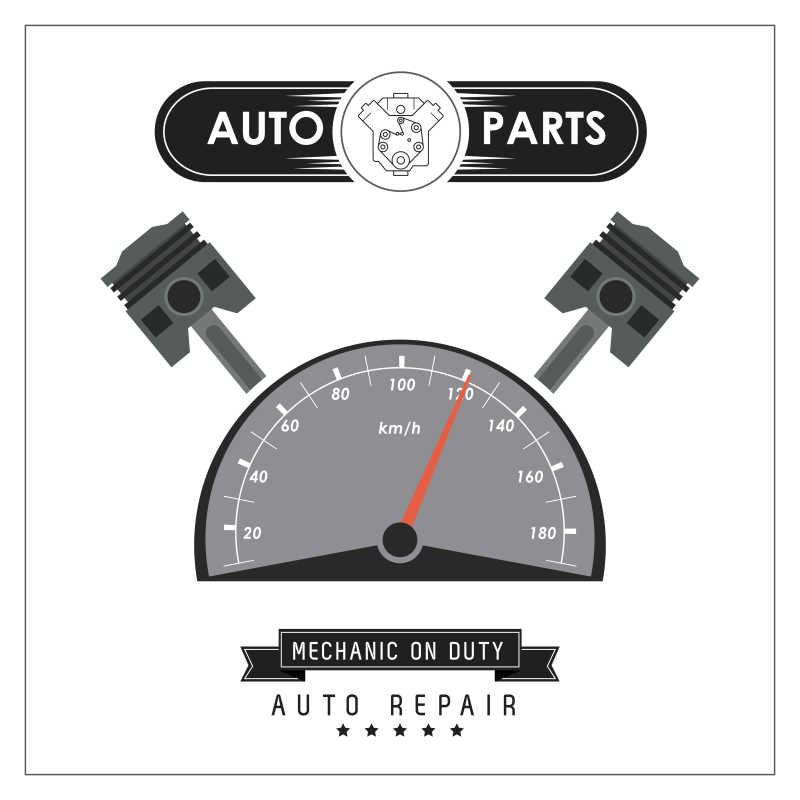 汽车相关零件矢量图标设计