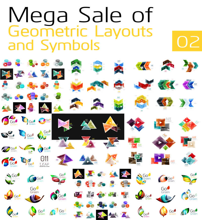 彩色矢量LOGO模板