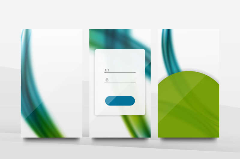 清新的矢量移动后台用户界面设计图