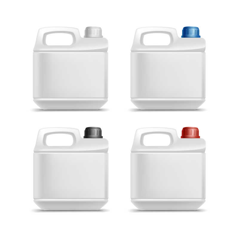 矢量空白标签的清洗剂瓶子矢量图