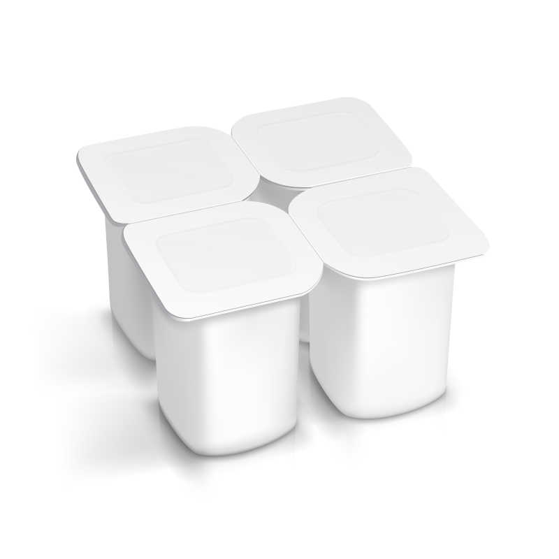 空白酸奶矢量包装设计模板