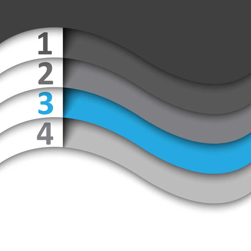 抽象的波纹形状横幅矢量模板