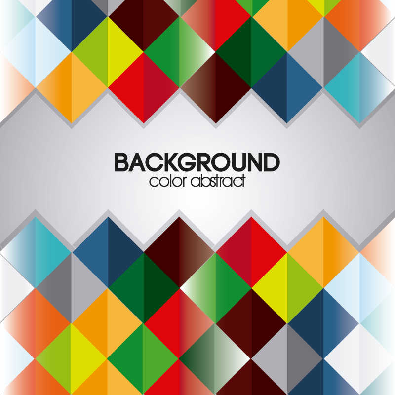 抽象彩色正方形排列艺术矢量背景