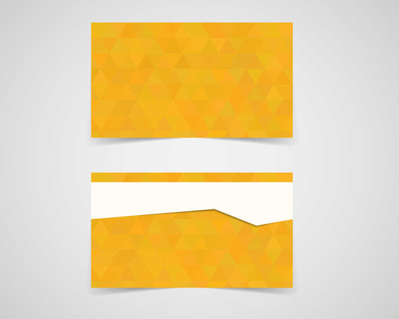 矢量的橙色名片模板