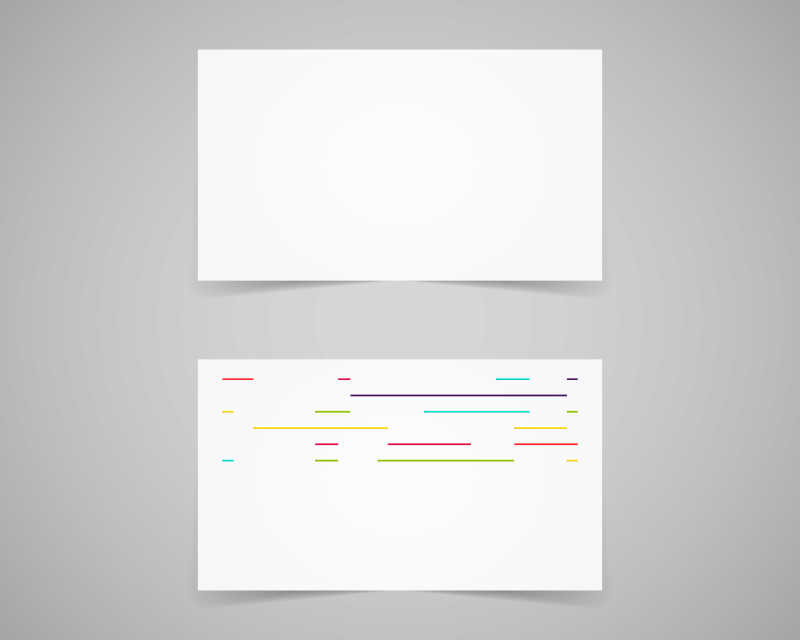 创意的抽象线条名片矢量设计模板