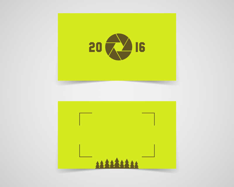 黄色的的矢量名片设计模板