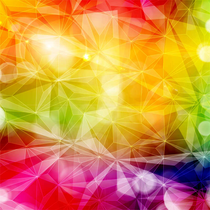 彩色几何图形矢量拼接模板