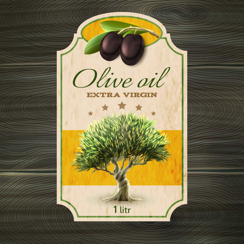 矢量橄榄油标签设计