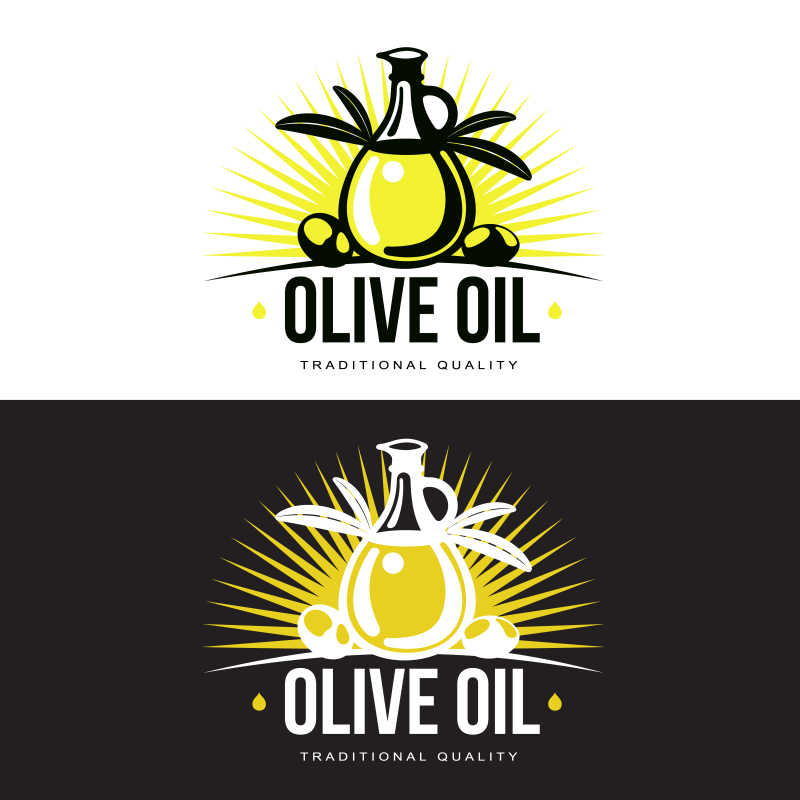 橄榄油创意矢量标志设计